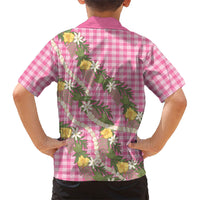 Aloha Puakenikeni Anthurium Pikake Lei Hawaiian Shirt Tropical Pink Hawaiian Palaka Pattern LT9 - Polynesian Pride
