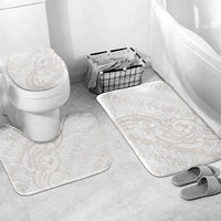 Hawaii Plumeria Lokelani Pikake Lei Bathroom Set Sandy Beige Polynesian Tattoo