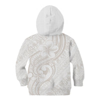 Hawaii Plumeria Lokelani Pikake Lei Kid Hoodie Sandy Beige Polynesian Tattoo LT9 - Polynesian Pride