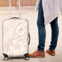 Hawaii Plumeria Lokelani Pikake Lei Luggage Cover Sandy Beige Polynesian Tattoo