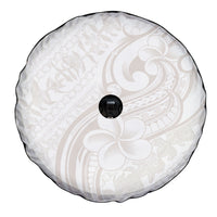 Hawaii Plumeria Lokelani Pikake Lei Spare Tire Cover Sandy Beige Polynesian Tattoo