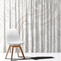 Hawaii Plumeria Lokelani Pikake Lei Window Curtain Sandy Beige Polynesian Tattoo