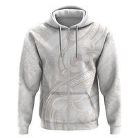 Hawaii Plumeria Lokelani Pikake Lei Zip Hoodie Sandy Beige Polynesian Tattoo LT9 Zip Hoodie Beige - Polynesian Pride