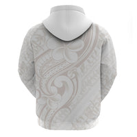 Hawaii Plumeria Lokelani Pikake Lei Zip Hoodie Sandy Beige Polynesian Tattoo LT9 - Polynesian Pride