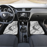 Hawaii Plumeria Lokelani Pikake Lei Car Mats Ele'ele Polynesian Tattoo LT9 Set 2pcs - Front Black - Polynesian Pride