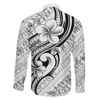 Hawaii Plumeria Lokelani Pikake Lei Family Matching Off Shoulder Maxi Dress and Hawaiian Shirt Ele'ele Polynesian Tattoo LT9 Son's Shirt Black - Polynesian Pride