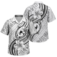 Hawaii Plumeria Lokelani Pikake Lei Family Matching Puletasi and Hawaiian Shirt Ele'ele Polynesian Tattoo LT9 Son's Shirt Black - Polynesian Pride