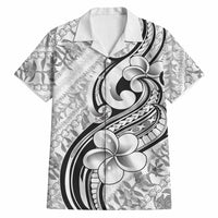 Hawaii Plumeria Lokelani Pikake Lei Hawaiian Shirt Ele'ele Polynesian Tattoo LT9 Black - Polynesian Pride