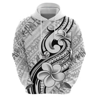 Hawaii Plumeria Lokelani Pikake Lei Hoodie Ele'ele Polynesian Tattoo LT9 - Polynesian Pride