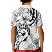 Hawaii Plumeria Lokelani Pikake Lei Kid Polo Shirt Ele'ele Polynesian Tattoo