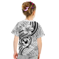 Hawaii Plumeria Lokelani Pikake Lei Kid T Shirt Ele'ele Polynesian Tattoo