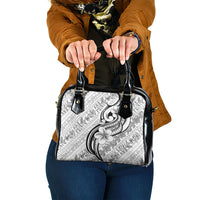 Hawaii Plumeria Lokelani Pikake Lei Shoulder Handbag Ele'ele Polynesian Tattoo LT9 One Size Black - Polynesian Pride