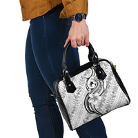Hawaii Plumeria Lokelani Pikake Lei Shoulder Handbag Ele'ele Polynesian Tattoo LT9 - Polynesian Pride