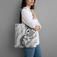 Hawaii Plumeria Lokelani Pikake Lei Tote Bag Ele'ele Polynesian Tattoo