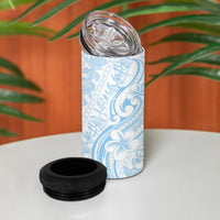 Hawaii Plumeria Lokelani Pikake Lei 4 in 1 Can Cooler Tumbler Uliuli Polynesian Tattoo