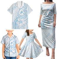 Hawaii Plumeria Lokelani Pikake Lei Family Matching Puletasi and Hawaiian Shirt Uliuli Polynesian Tattoo LT9 - Polynesian Pride