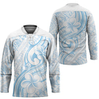 Hawaii Plumeria Lokelani Pikake Lei Hockey Jersey Uliuli Polynesian Tattoo