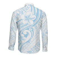 Hawaii Plumeria Lokelani Pikake Lei Long Sleeve Button Shirt Uliuli Polynesian Tattoo LT9 - Polynesian Pride