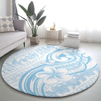 Hawaii Plumeria Lokelani Pikake Lei Round Carpet Uliuli Polynesian Tattoo