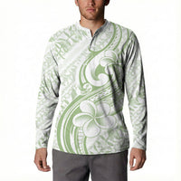 Hawaii Plumeria Lokelani Pikake Lei Button Sweatshirt Oma'oma'o Polynesian Tattoo LT9 - Polynesian Pride