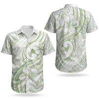 Hawaii Plumeria Lokelani Pikake Lei Couples Matching Summer Maxi Dress and Hawaiian Shirt Oma'oma'o Polynesian Tattoo LT9 - Polynesian Pride