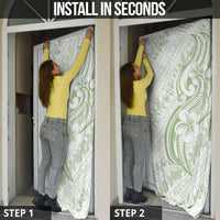 Hawaii Plumeria Lokelani Pikake Lei Door Cover Oma'oma'o Polynesian Tattoo LT9 - Polynesian Pride