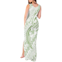 Hawaii Plumeria Lokelani Pikake Lei Tank Maxi Dress Oma'oma'o Polynesian Tattoo