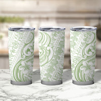 Hawaii Plumeria Lokelani Pikake Lei Tumbler Cup Oma'oma'o Polynesian Tattoo