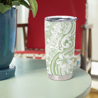 Hawaii Plumeria Lokelani Pikake Lei Tumbler Cup Oma'oma'o Polynesian Tattoo