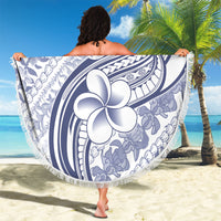 Hawaii Plumeria Lokelani Pikake Lei Beach Blanket Navy Blue Polynesian Tattoo