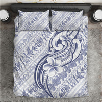 Hawaii Plumeria Lokelani Pikake Lei Bedding Set Navy Blue Polynesian Tattoo LT9 Navy Blue - Polynesian Pride