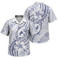 Hawaii Plumeria Lokelani Pikake Lei Family Matching Mermaid Dress and Hawaiian Shirt Navy Blue Polynesian Tattoo LT9 Son's Shirt Navy Blue - Polynesian Pride