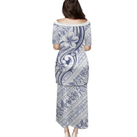 Hawaii Plumeria Lokelani Pikake Lei Puletasi Navy Blue Polynesian Tattoo LT9 - Polynesian Pride