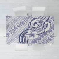 Hawaii Plumeria Lokelani Pikake Lei Tablecloth Navy Blue Polynesian Tattoo LT9 Navy Blue - Polynesian Pride