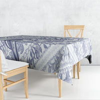 Hawaii Plumeria Lokelani Pikake Lei Tablecloth Navy Blue Polynesian Tattoo LT9 - Polynesian Pride