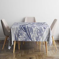 Hawaii Plumeria Lokelani Pikake Lei Tablecloth Navy Blue Polynesian Tattoo LT9 - Polynesian Pride