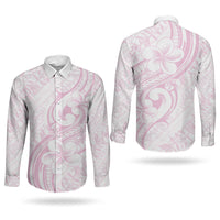 Hawaii Plumeria Lokelani Pikake Lei Couples Matching Short Sleeve Bodycon Dress and Long Sleeve Button Shirt Poni Mama Polynesian Tattoo LT9 - Polynesian Pride