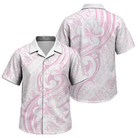 Hawaii Plumeria Lokelani Pikake Lei Family Matching Mermaid Dress and Hawaiian Shirt Poni Mama Polynesian Tattoo LT9 Son's Shirt Pink - Polynesian Pride