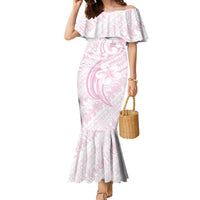 Hawaii Plumeria Lokelani Pikake Lei Family Matching Mermaid Dress and Hawaiian Shirt Poni Mama Polynesian Tattoo