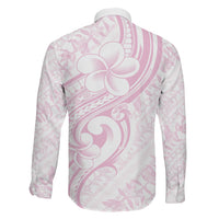 Hawaii Plumeria Lokelani Pikake Lei Family Matching Off Shoulder Short Dress and Hawaiian Shirt Poni Mama Polynesian Tattoo LT9 Son's Shirt Pink - Polynesian Pride
