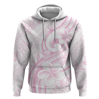 Hawaii Plumeria Lokelani Pikake Lei Hoodie Poni Mama Polynesian Tattoo LT9 Pullover Hoodie Pink - Polynesian Pride