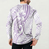 Hawaii Plumeria Lokelani Pikake Lei Button Sweatshirt Poni Polynesian Tattoo LT9 - Polynesian Pride