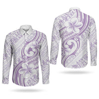 Hawaii Plumeria Lokelani Pikake Lei Couples Matching Mermaid Dress and Long Sleeve Button Shirt Poni Polynesian Tattoo LT9 - Polynesian Pride