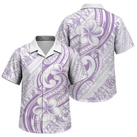 Hawaii Plumeria Lokelani Pikake Lei Family Matching Mermaid Dress and Hawaiian Shirt Poni Polynesian Tattoo LT9 Son's Shirt Purple - Polynesian Pride
