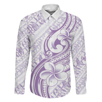 Hawaii Plumeria Lokelani Pikake Lei Family Matching Short Sleeve Bodycon Dress and Hawaiian Shirt Poni Polynesian Tattoo LT9 Daughter's Dress Purple - Polynesian Pride
