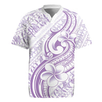 Hawaii Plumeria Lokelani Pikake Lei Rugby Jersey Poni Polynesian Tattoo LT9 Purple - Polynesian Pride