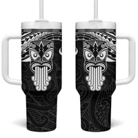 New Zealand Te Reo Maori Tumbler With Handle Kia Kaha Maori Language Week Black Style