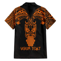 Personalised New Zealand Te Reo Maori Family Matching Summer Maxi Dress and Hawaiian Shirt Kia Kaha Maori Language Week Gold Style LT9 - Polynesian Pride