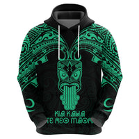 Personalised New Zealand Te Reo Maori Hoodie Kia Kaha Maori Language Week Green Style LT9 - Polynesian Pride