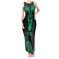 Personalised New Zealand Te Reo Maori Tank Maxi Dress Kia Kaha Maori Language Week Green Style LT9 Women Green - Polynesian Pride